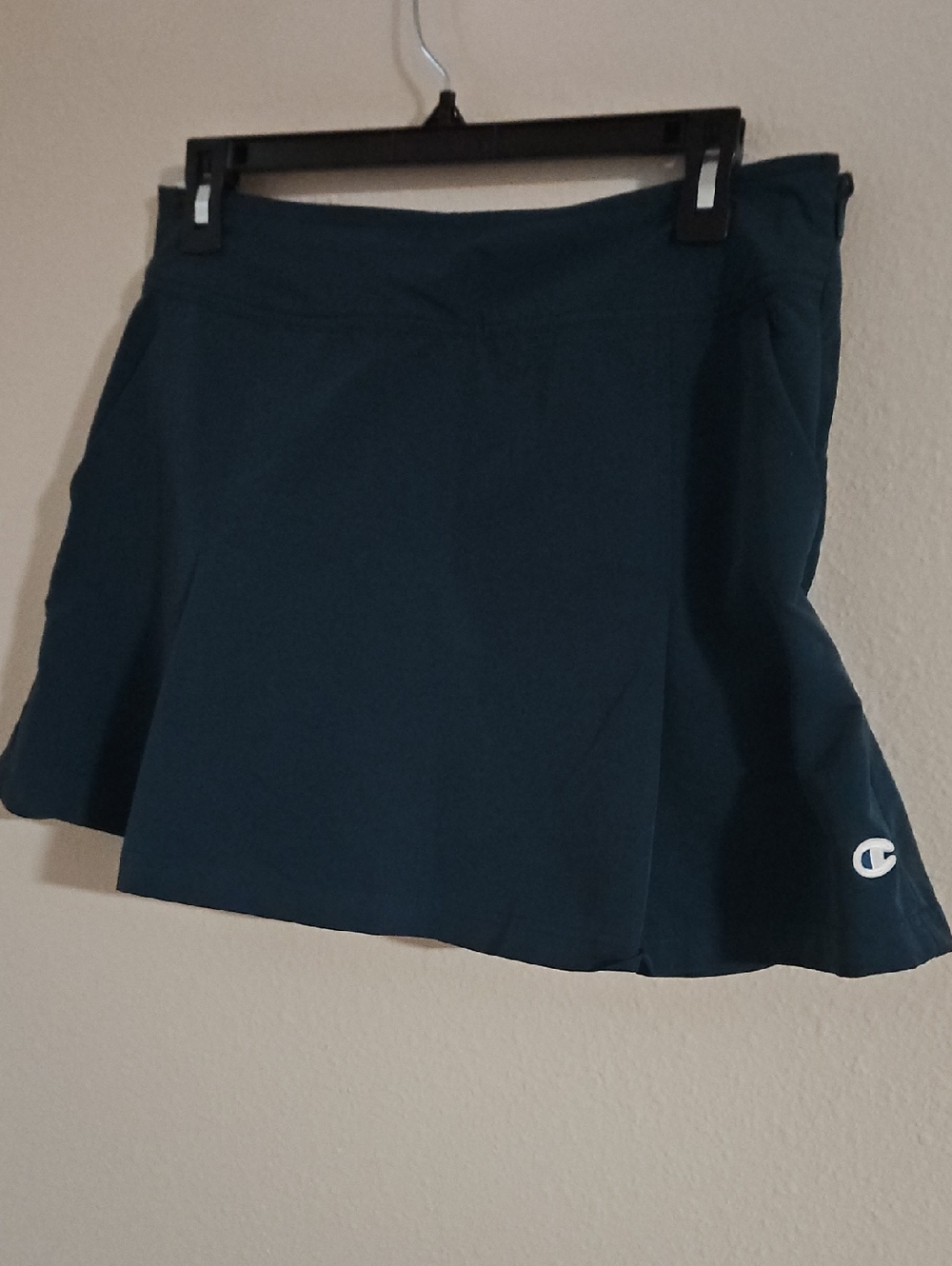 Champion Pleated Athletic Skort - Teal Blue Side-Zip Tennis Skirt - Size 8